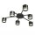 Deckenstrahler VIDEX für 6xGX53 Lampe VL-SPF21B-BP Schwarz