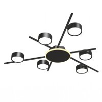 Deckenstrahler VIDEX für 6xGX53 Lampe VL-SPF22B-BB Schwarz mit dekorativer Beleuchtung