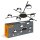 Deckenstrahler VIDEX für 6xGX53 Lampe VL-SPF22B-BB Schwarz mit dekorativer Beleuchtung