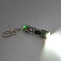 Wiederaufladbare Mini LED Taschenlampe VIDEX VLF-AK012 400Lm 5000K mit UV Rotlicht Schlüsselanhänger