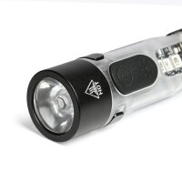 Wiederaufladbare Mini LED Taschenlampe VIDEX VLF-AK012 400Lm 5000K mit UV Rotlicht Schlüsselanhänger