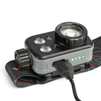 Wiederaufladbare LED-Stirnlampe VIDEX VIDEX VLF-H046Z 500Lm 5000K Kopflampe mit Bewegungssensor und Grün- Rotlicht Headlamp