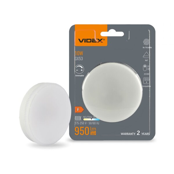 LED Glühlampe VIDEX GX53 10W 4000K Dimmbar