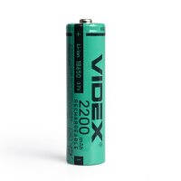 Wiederaufladbarer Akku Videx Li-Ion 18650 ohne...