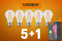 Angebot 5+1 LED Pflanzenwachstumsbirne VIDEX E27 A60 8W FITO