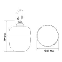 Wiederaufladbare LED-Leuchte Campinglampe Zeltlampe Ambientelampe RGB mit Fernbedienung Anhänger Magnet VIDEX VL-NL103W-R