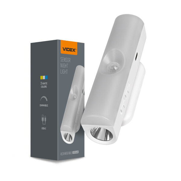 Wiederaufladbare LED-Leuchte mit Bewegungssensor VIDEX VL-NL108W Schrank Treppen Nachtlicht