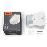 Bewegungsmelder PIR VIDEX VL-SPW15W 1200W 160°/45° IP65 Weiß