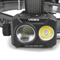 Wiederaufladbare LED-Stirnlampe VIDEX VLF-H057 1700Lm 5000K Kopflampe Bewegungssensor Grünlicht Rotlicht Headlamp