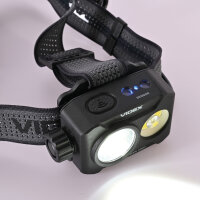 Wiederaufladbare LED-Stirnlampe VIDEX VLF-H057 1700Lm 5000K Kopflampe Bewegungssensor Grünlicht Rotlicht Headlamp