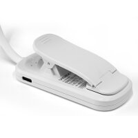 LED Akku dimmbare Buchlampe Klemmleuchte Leselampe VIDEX 60Lm 6500/4000/3000K Weiß