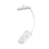 LED Akku dimmbare Buchlampe Klemmleuchte Leselampe VIDEX 60Lm 6500/4000/3000K Weiß