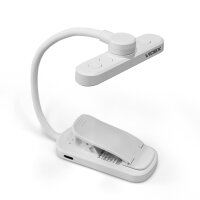 LED Akku dimmbare Buchlampe Klemmleuchte Leselampe VIDEX 60Lm 6500/4000/3000K Weiß