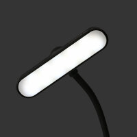 LED Akku dimmbare Buchlampe Klemmleuchte Leselampe VIDEX 60Lm 6500/4000/3000K Schwarz