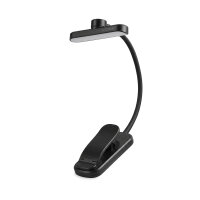 LED Akku dimmbare Buchlampe Klemmleuchte Leselampe VIDEX 60Lm 6500/4000/3000K Schwarz