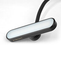 LED Akku dimmbare Buchlampe Klemmleuchte Leselampe VIDEX 60Lm 6500/4000/3000K Schwarz