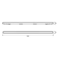 LED Linearlampe IP65 VIDEX 50W 1.5М 5000K 8000 Lm Schwarz Batten Light