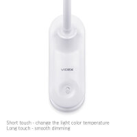 LED dimmbare Schreibtischlampe VIDEX 6W Klemmleuchte Weiß