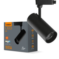 LED-Schienenleuchte VIDEX TOR 20W 4000K Schwarz